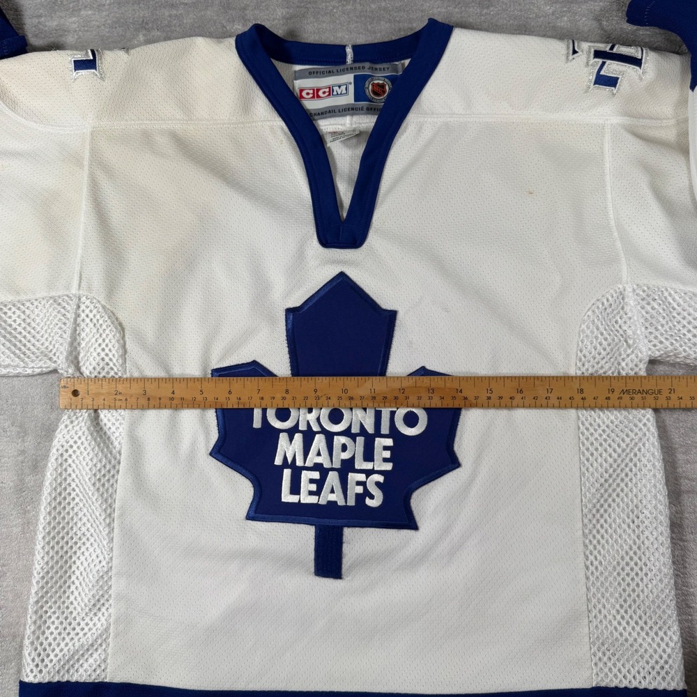 Toronto Maple Leafs Jersey Mens Medium White Vintage 90s NHL Hockey CCM Blank - Picture 11 of 12